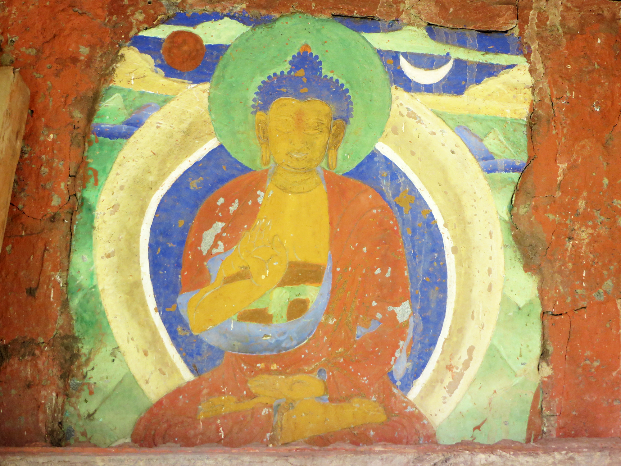 Ancient buddha fresco2